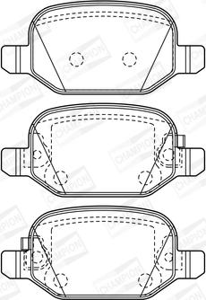 Champion 573445CH - Kit de plaquettes de frein, frein à disque cwaw.fr