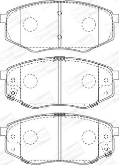 Champion 573454CH - Kit de plaquettes de frein, frein à disque cwaw.fr