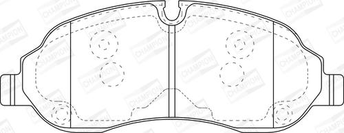 Champion 573438CH - Kit de plaquettes de frein, frein à disque cwaw.fr