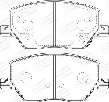 Champion 573610CH - Kit de plaquettes de frein, frein à disque cwaw.fr