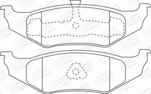 Champion 573069CH - Kit de plaquettes de frein, frein à disque cwaw.fr