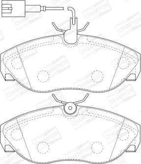 Champion 573060CH - Kit de plaquettes de frein, frein à disque cwaw.fr