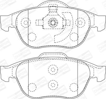 Champion 573025CH - Kit de plaquettes de frein, frein à disque cwaw.fr