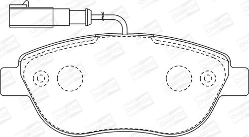 Champion 573165CH - Kit de plaquettes de frein, frein à disque cwaw.fr