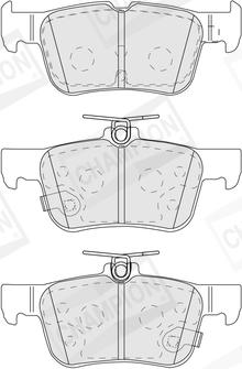 Champion 573881CH - Kit de plaquettes de frein, frein à disque cwaw.fr