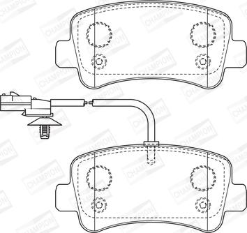 Champion 573359CH - Kit de plaquettes de frein, frein à disque cwaw.fr