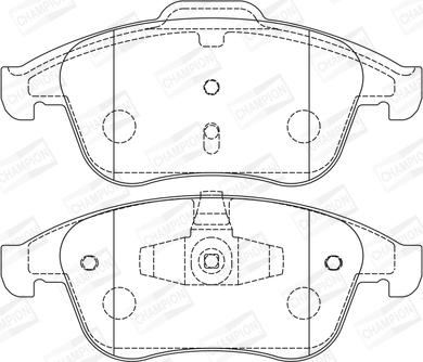 Champion 573316CH - Kit de plaquettes de frein, frein à disque cwaw.fr