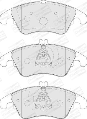 Champion 573291CH - Kit de plaquettes de frein, frein à disque cwaw.fr