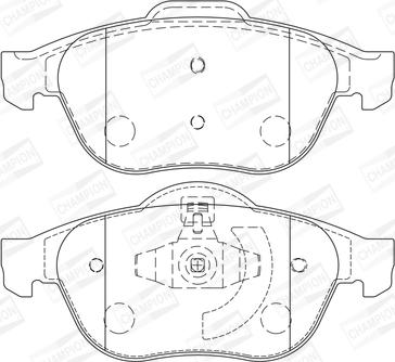 Champion 573245CH - Kit de plaquettes de frein, frein à disque cwaw.fr