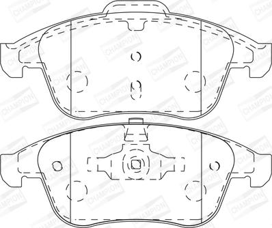 Champion 573273CH - Kit de plaquettes de frein, frein à disque cwaw.fr