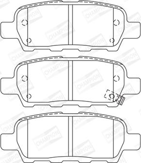 Champion 573754CH - Kit de plaquettes de frein, frein à disque cwaw.fr