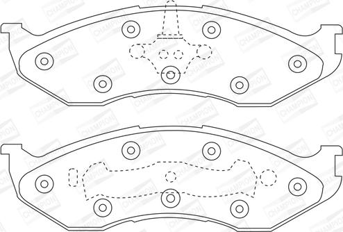 Champion 573713CH - Kit de plaquettes de frein, frein à disque cwaw.fr