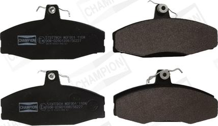 Champion 573778CH - Kit de plaquettes de frein, frein à disque cwaw.fr