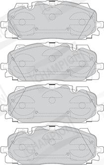 Champion 573773CH - Kit de plaquettes de frein, frein à disque cwaw.fr