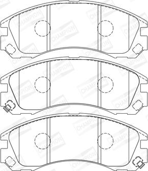 Champion 572447CH - Kit de plaquettes de frein, frein à disque cwaw.fr