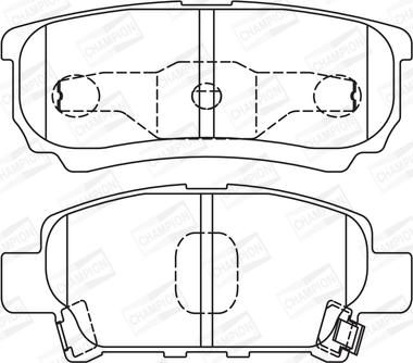 Champion 572547CH - Kit de plaquettes de frein, frein à disque cwaw.fr