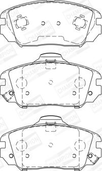 Champion 572616CH - Kit de plaquettes de frein, frein à disque cwaw.fr