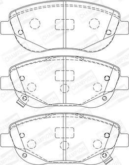 Champion 572634CH - Kit de plaquettes de frein, frein à disque cwaw.fr