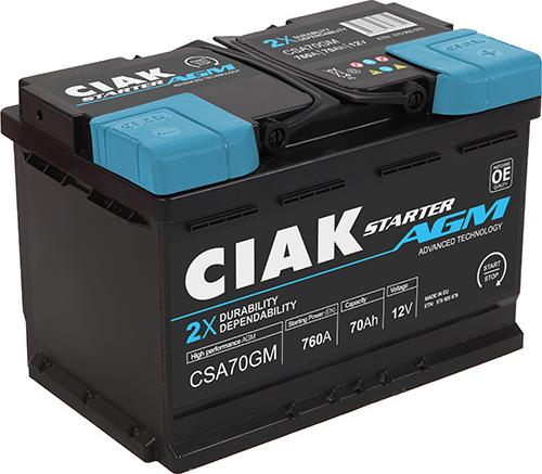 CIAKStarter CSA70GM - Batterie de démarrage cwaw.fr