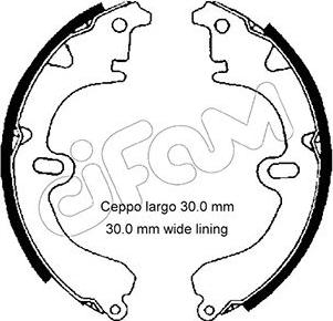 Cifam 153-419 - Jeu de mâchoires de frein cwaw.fr