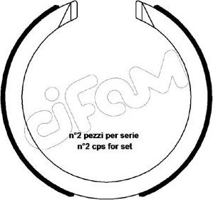 Cifam 153-483 - Jeu de mâchoires de frein, frein de stationnement cwaw.fr