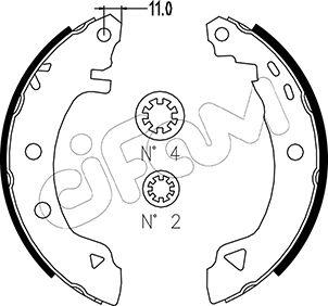 Cifam 153-002 - Jeu de mâchoires de frein cwaw.fr