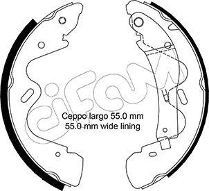 Cifam 153-291 - Jeu de mâchoires de frein cwaw.fr