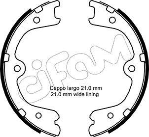 Cifam 153-297 - Jeu de mâchoires de frein, frein de stationnement cwaw.fr