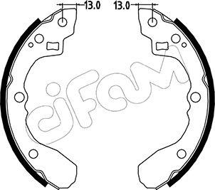 Cifam 153-213 - Jeu de mâchoires de frein cwaw.fr