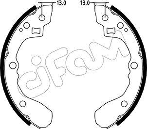 Cifam 153-220 - Jeu de mâchoires de frein cwaw.fr