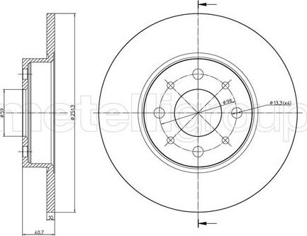 Cifam 800-987C - Disque de frein cwaw.fr