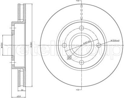 Cifam 800-443 - Disque de frein cwaw.fr