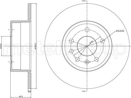 Cifam 800-607C - Disque de frein cwaw.fr