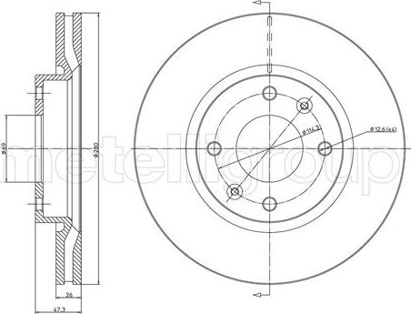 Cifam 800-1477C - Disque de frein cwaw.fr