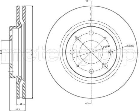 Cifam 800-1078C - Disque de frein cwaw.fr