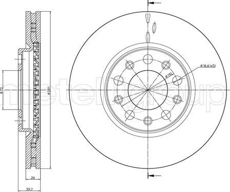 Cifam 800-1254C - Disque de frein cwaw.fr