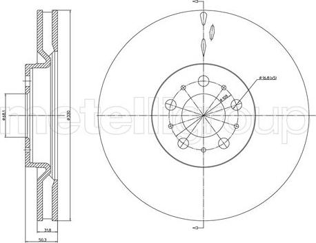 Cifam 800-1221C - Disque de frein cwaw.fr