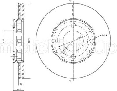 Cifam 800-372 - Disque de frein cwaw.fr