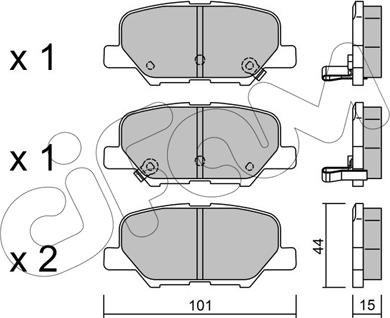 Cifam 822-995-0 - Kit de plaquettes de frein, frein à disque cwaw.fr