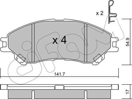 Cifam 822-996-0 - Kit de plaquettes de frein, frein à disque cwaw.fr