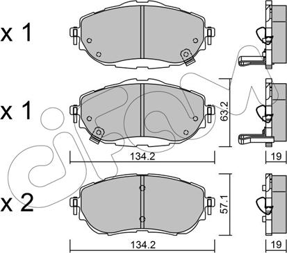 Cifam 822-998-0 - Kit de plaquettes de frein, frein à disque cwaw.fr