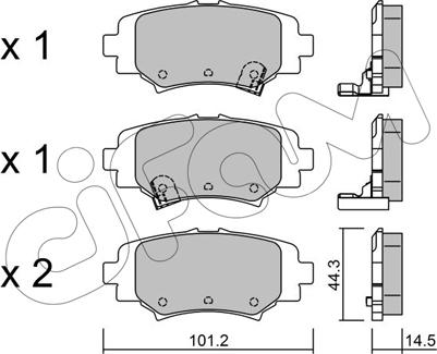 Cifam 822-993-0 - Kit de plaquettes de frein, frein à disque cwaw.fr