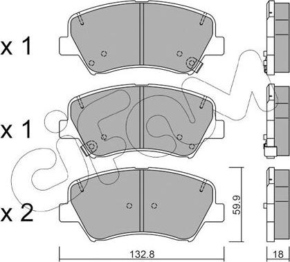 Cifam 822-944-0 - Kit de plaquettes de frein, frein à disque cwaw.fr