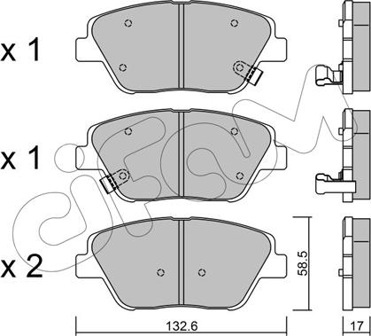 Cifam 822-945-0 - Kit de plaquettes de frein, frein à disque cwaw.fr