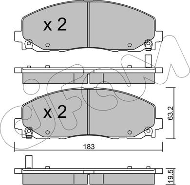 Cifam 822-946-0 - Kit de plaquettes de frein, frein à disque cwaw.fr