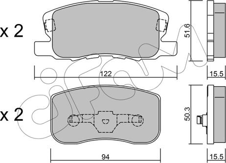 Cifam 822-940-0 - Kit de plaquettes de frein, frein à disque cwaw.fr