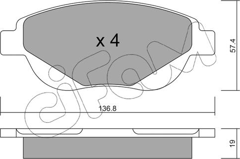 Cifam 822-948-0 - Kit de plaquettes de frein, frein à disque cwaw.fr