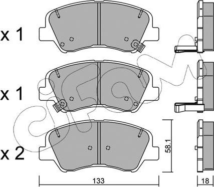 Cifam 822-943-0 - Kit de plaquettes de frein, frein à disque cwaw.fr