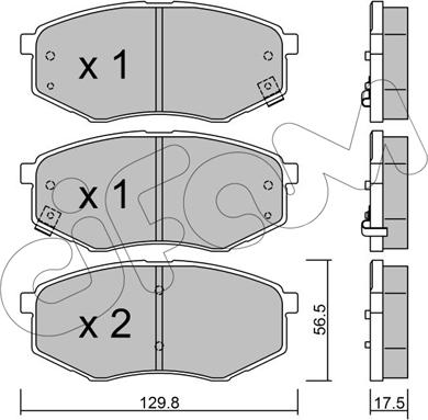 Cifam 822-942-0 - Kit de plaquettes de frein, frein à disque cwaw.fr