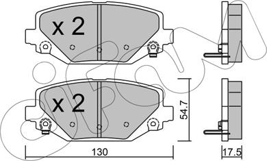 Cifam 822-947-0 - Kit de plaquettes de frein, frein à disque cwaw.fr